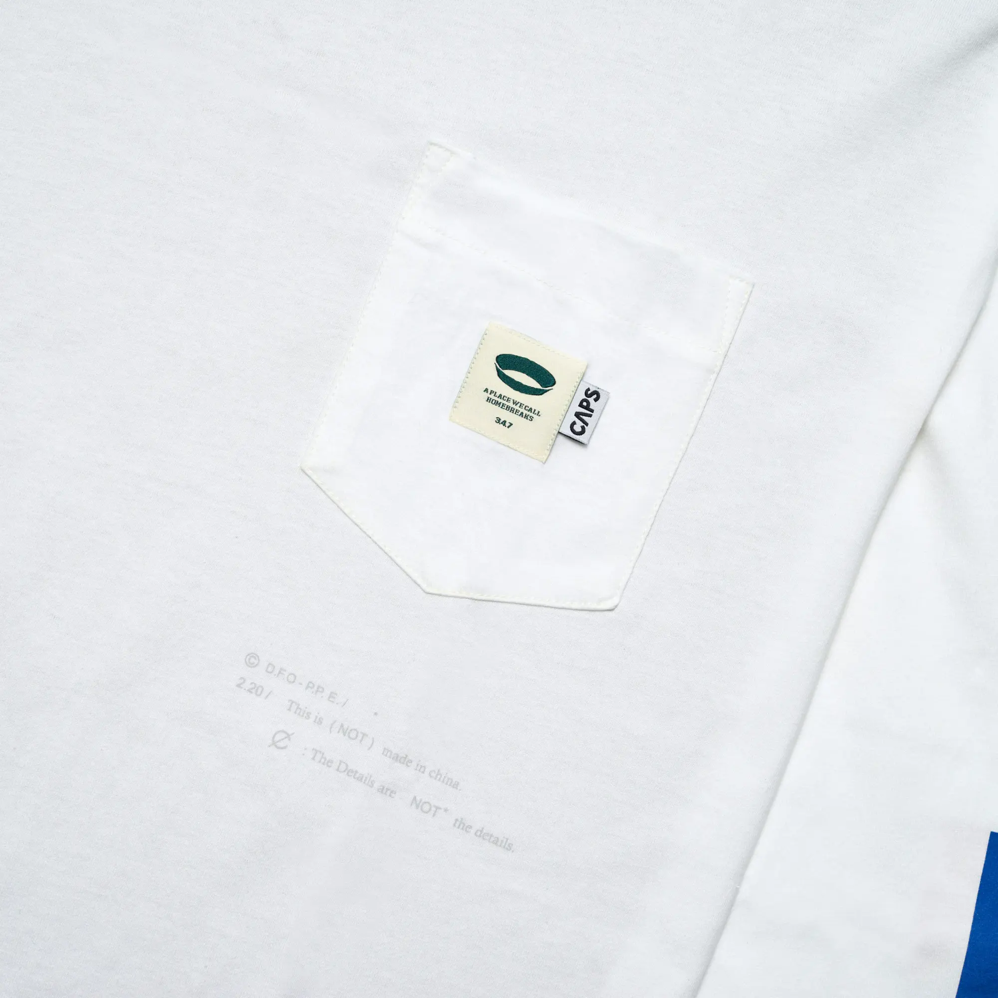 Capslock X 347 White Long Sleeve T-shirt - Image 3