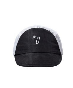 Black Halfmoon Mesh Cap