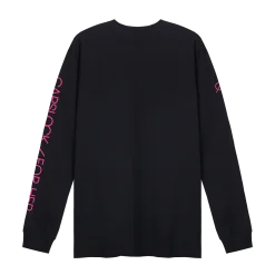 For Her Alecia Cotton Logo Tees Black