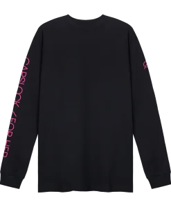 For Her Alecia Cotton Logo Tees Black